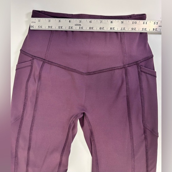 Lululemon High-Rise Tight 25” Pockets Nulux Cassis Burgundy Size 4 - Picture 3 of 6